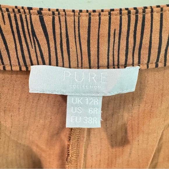 Pure Collection 100% Silk Animal Print Trousers Size 6R - Picture 5 of 6